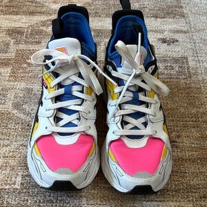 Fila Women's Multi-Color Athletic Sneakers - Pink, Blue, Yellow, White